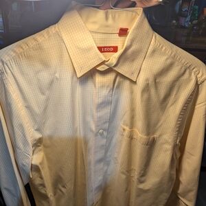 Men's Yellow Button Down Izod Size M